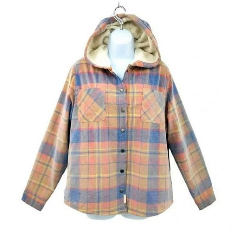 Sherpa lined corduroy jacket with hood and pockets. NWOT